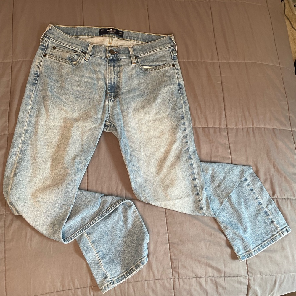 Hollister Epic Flex Light Wash Slim Straight Leg Jeans